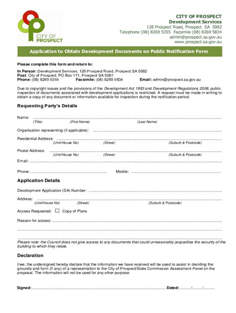 Fillable Online City Of ProspectCity Of Prospect Fax Email Print