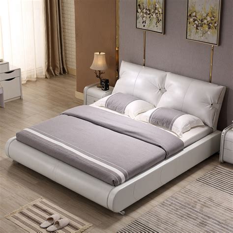 Купить кожаная кровать Кожаная кровать двуспальная кровать кожа кровать ...