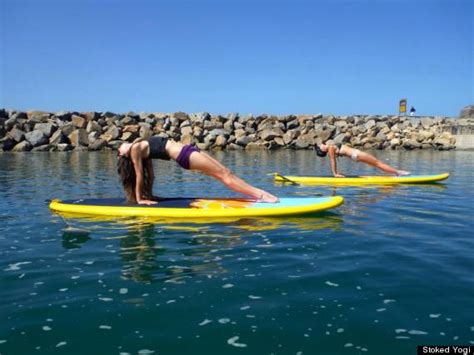 We Tried It Stand Up Paddleboard Yoga Huffpost Life