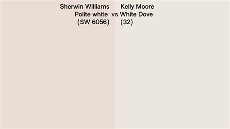 Sherwin Williams Polite White SW 6056 Vs Kelly Moore White Dove 32