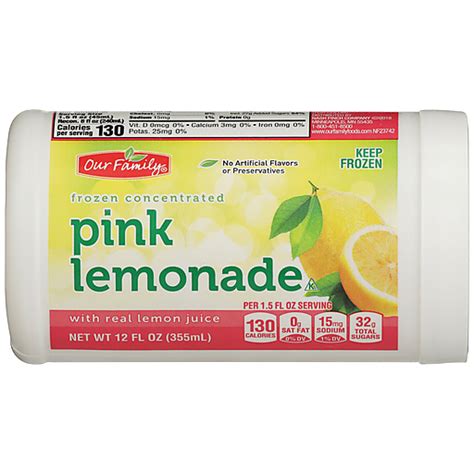 Frozen Concentrated Pink Lemonade With Real Lemon Juice Buehler S