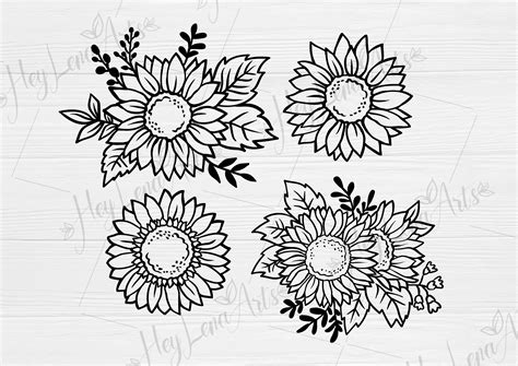 Sunflower Svg Bundle Sunflower Svg Floral Svg Boho Svg Svg Etsy