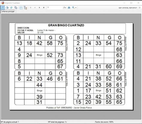 Programa Para Imprimir Tablas De Bingo Guayaquil Doplim