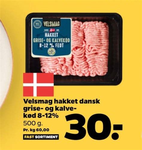 Velsmag Hakket Kalv Og Grisek D Tilbud Hos Netto