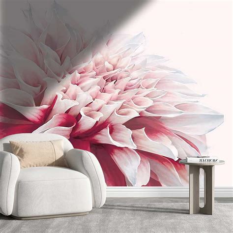 Yanfenqi Cute Wallpaper Stick And Peel Dahlia Renter Friendly