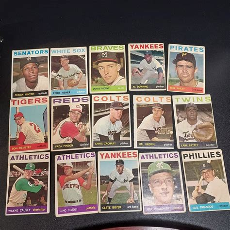 Topps Baseball X Cards Hal Brown Vada Pinson Al Downing Ebay