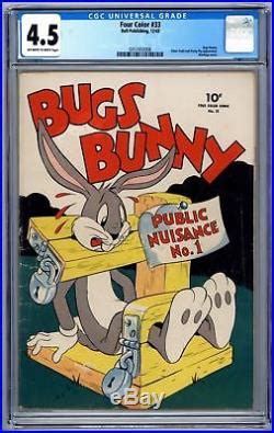 Four Color 33 CGC 4 5 Bugs Bunny Public Nuisance 1 Elmar Fudd