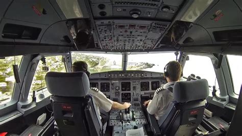 Cockpit View Of Aircraft Landings