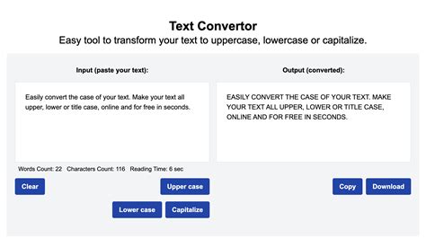 Routenote Convert Free Upper Case Lower Case And Capitalization Tools Routenote Blog