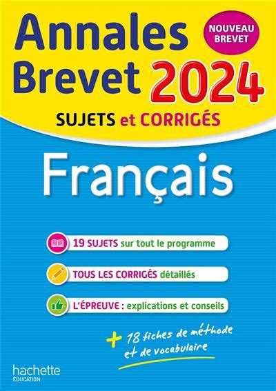 Annales BREVET 2024 Français broché Brigitte Réauté Michèle