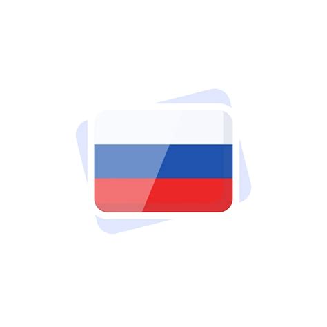 Premium Vector | Russia flag icon in flat design