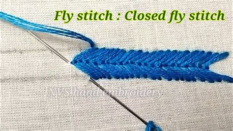 How To Do Fly Stitch Closed Fly Stitch Basic Embroidery Border Line