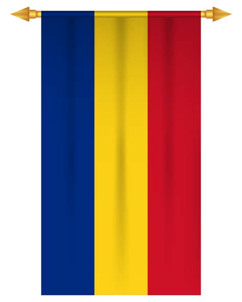 Romania flag vertical football pennant 35470375 PNG