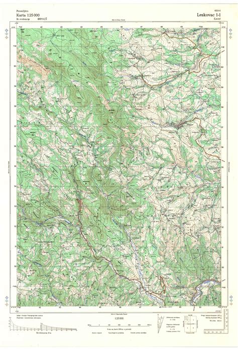 Topografske Karte Srbije Jna Leskovac