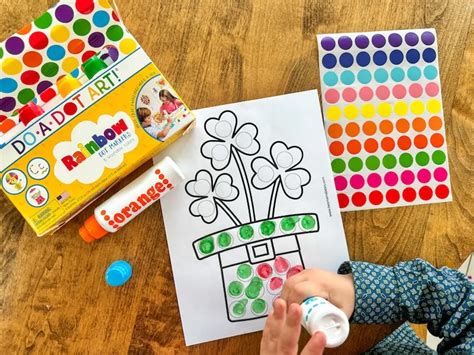 St Patrick S Day Dot Art Worksheets Free Printables Two Mama Bears