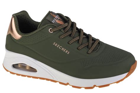 Skechers Uno Shimmer Away Olv Damskie Buty Sneakers Zielony