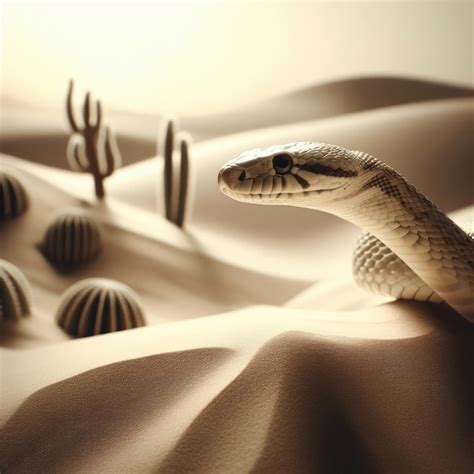 Premium Photo | Snake in the desert