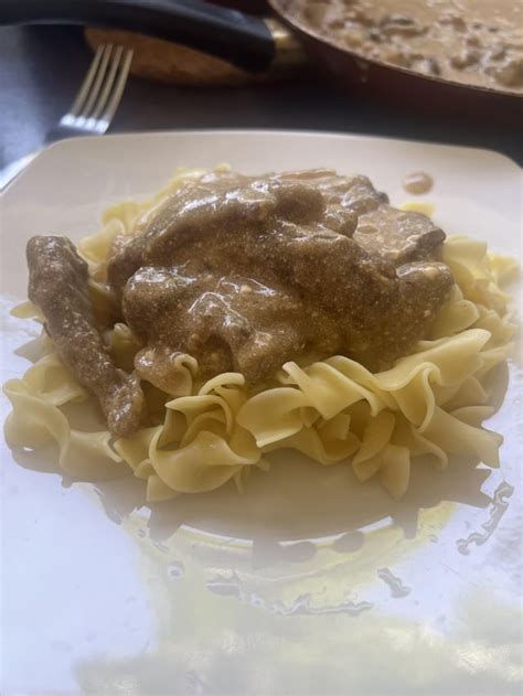 [homemade] Beef Stroganoff Over Egg Noodles R Food