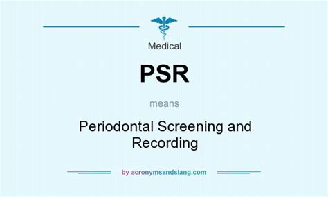 Psr Periodontal Screening And Recording In Medical By