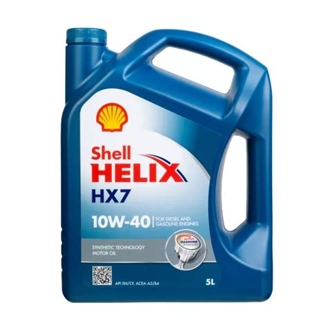 SHELL HELIX HX7 SAE 10W 40 5L Passenger Car Semi Synthetic Motor Oil 5