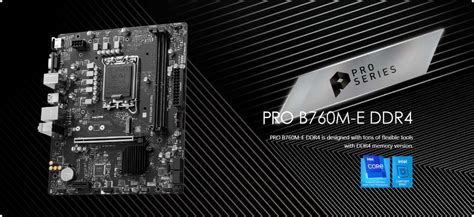 เมนบอร์ด Msi Mainboard Pro B760m E Ddr4 Lga 1700