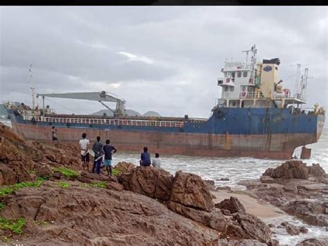 Vizag: Bangladeshi cargo ship drifts towards shore after losing anchor