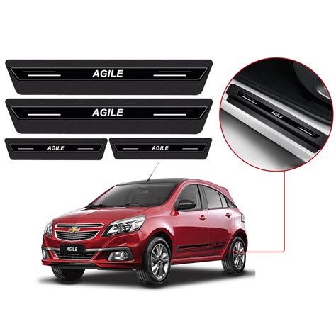 Soleira Resinada Anti Risco C Blackout Chevrolet Agile Shopee Brasil