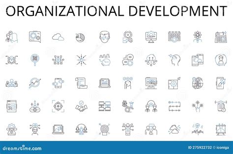 Organizational Agility Line Icons Collection Adaptivity Flexibility