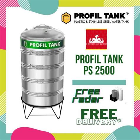 Jual Toren Air Stainless Profil Tank Ps 2500 Kaki Profon Garansi