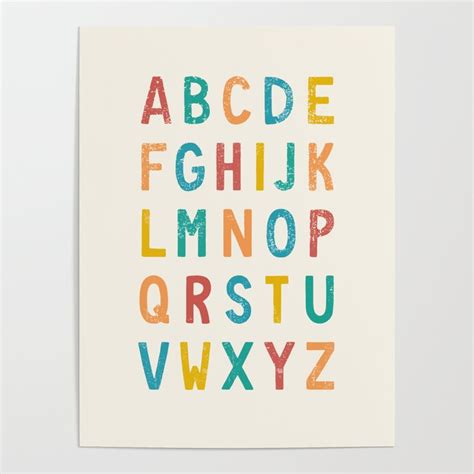 Vintage Alphabet ABCs Poster by Kristy Good | Society6