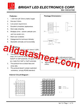 BM 10EG57ND Datasheet PDF BRIGHT LED ELECTRONICS CORP