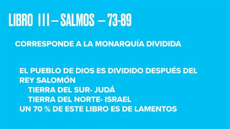 División del libros de los Salmos Antiguo Testamento PPT