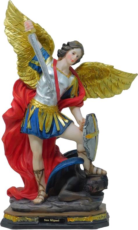 Figura religiosa de Arcángel San Miguel de 12 pulgadas de alto estatua