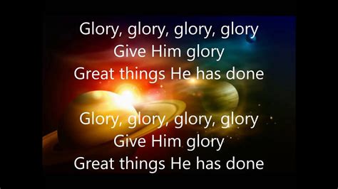 To God Be The Glory With Lyrics YouTube