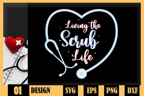 Nurse Life Living the Scrub Life Graphic by Skinite · Creative Fabrica