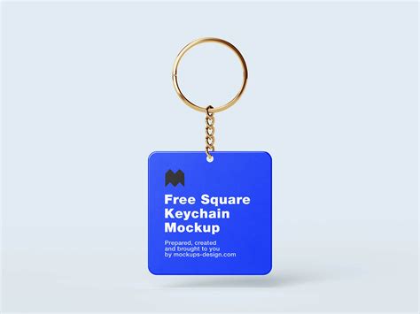 Square Keychain Mockup Free Psd Templates