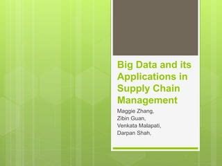 Big Data And Its Applications In Supply Chain Ppt