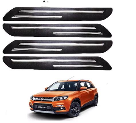 Buy Sca Rubber Car Side Bumper Protector Guard With Double Chrome Strip