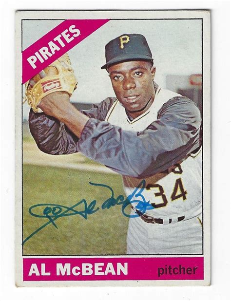 Autographed Al Mcbean Topps Card Main Line Autographs