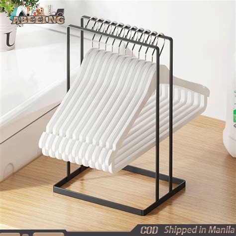 metal hanger organizer storage portable hanger storage rack multi