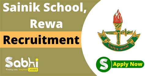 Sainik School, Rewa Recruitment 2024 | Latest Job Vacancies