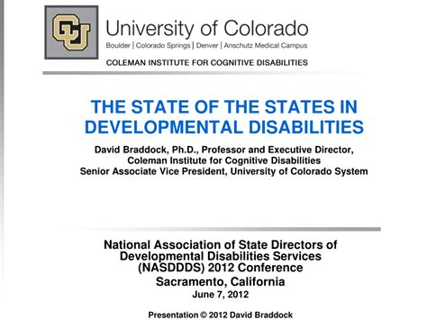 Pdf The State Of The States In Developmental Disabilities 2012