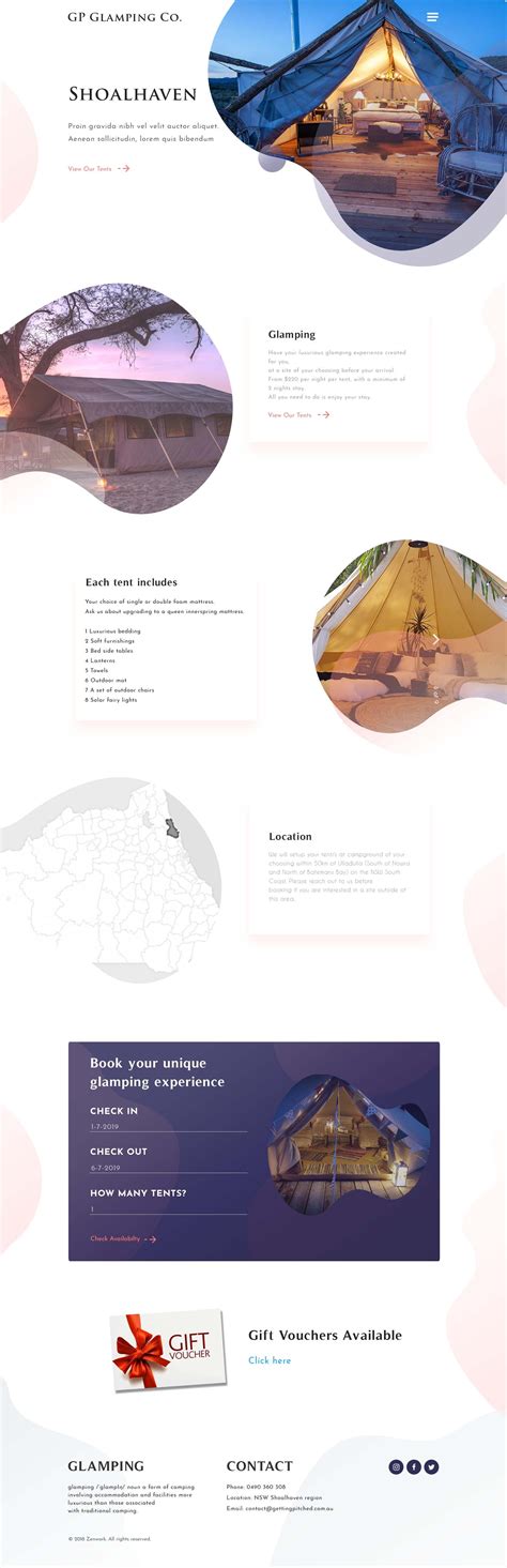 Latest Camping Website Design of "GP Glamping Co." | Website design