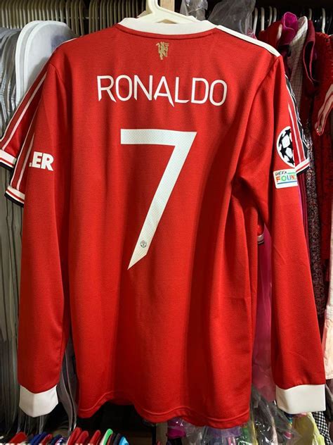 Manchester United Home 21 22 Long Sleeve Original Jersey With Cristiano