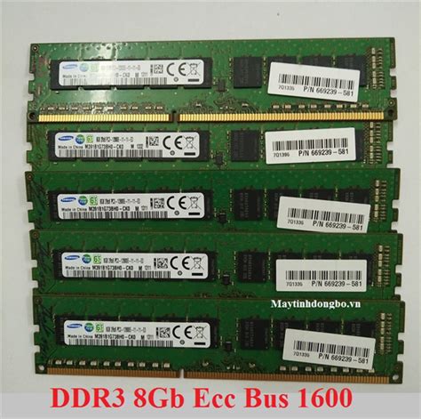 Bộ Nhớ Ram Ecc 8gb Ddr3 Bus 1600 Samsung Bộ Nhớ Dram3 Máy Tính đồng Bộ