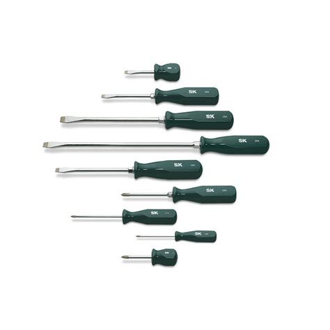 SK Hand Tools 86006 | 9 Piece SureGrip Combination Screwdriv