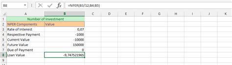 Excel Nper Function Time Period Calculation Free Online Tutorial Library