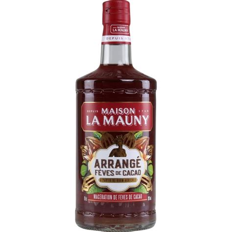 Rhum arrangé fèves de cacao MAISON LA MAUNY la bouteille de 70cL à