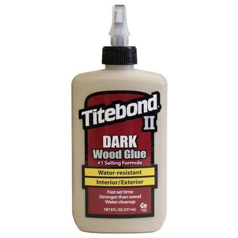 Titebond Wood Glue II Dark Series Light Brown 24 Hr Full Cure 8 Oz