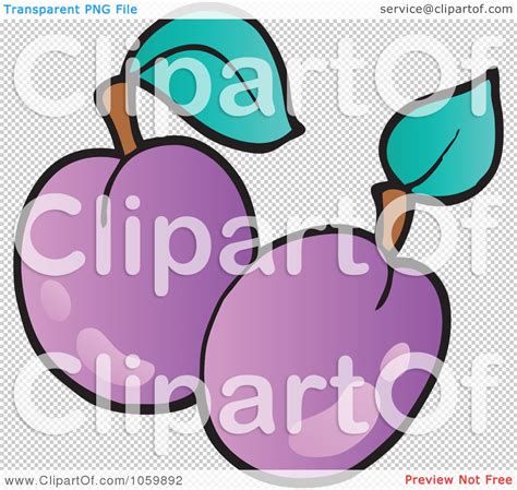 Royalty Free Vector Clip Art Illustration Of Two Plums By Visekart 1059892